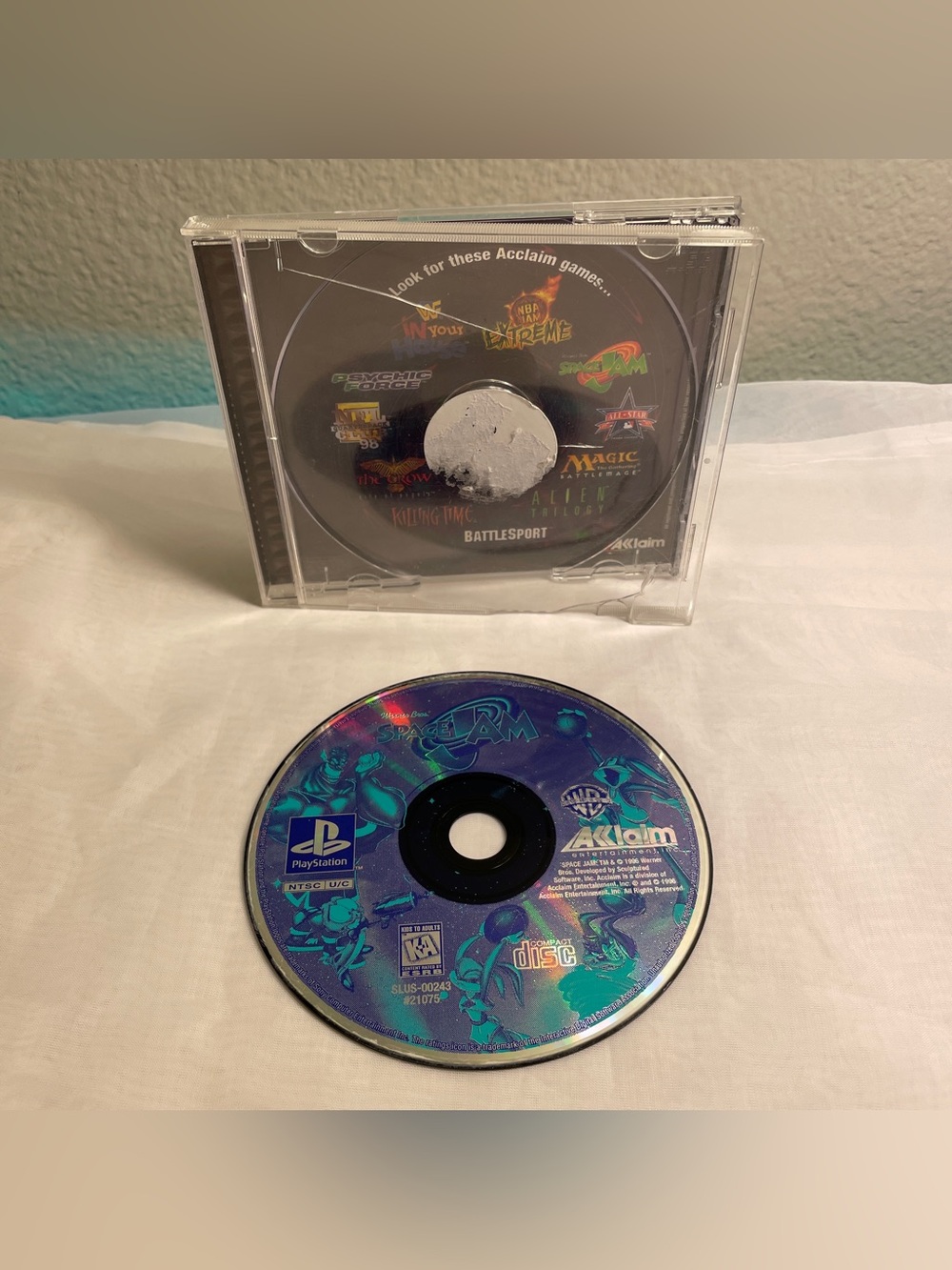 NO MANUAL Space Jam (Sony PlayStation 1, 1997) PS1 Tested & Works VideoGame